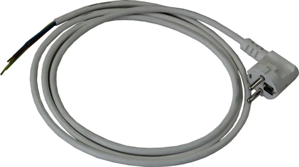 Kabel mit Netzstecker für 230V, geeignet für verschiedene Anwendungen. Einsatz möglich in Geräten der Marke Wolf.